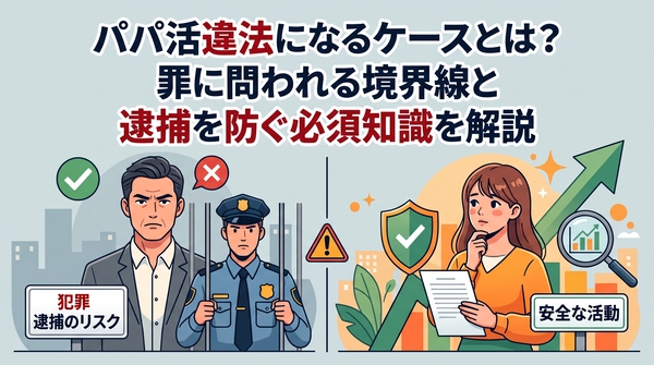 パパ活違法になるケースとは？罪に問われる境界線と逮捕を防ぐ必須知識を解説